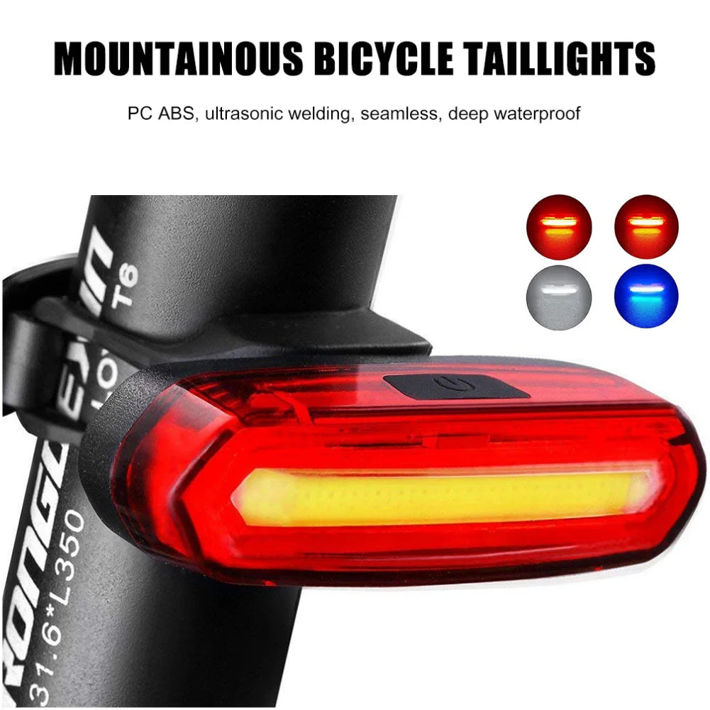 MTB Road Bike Rear Light – USB Rechargeable LED